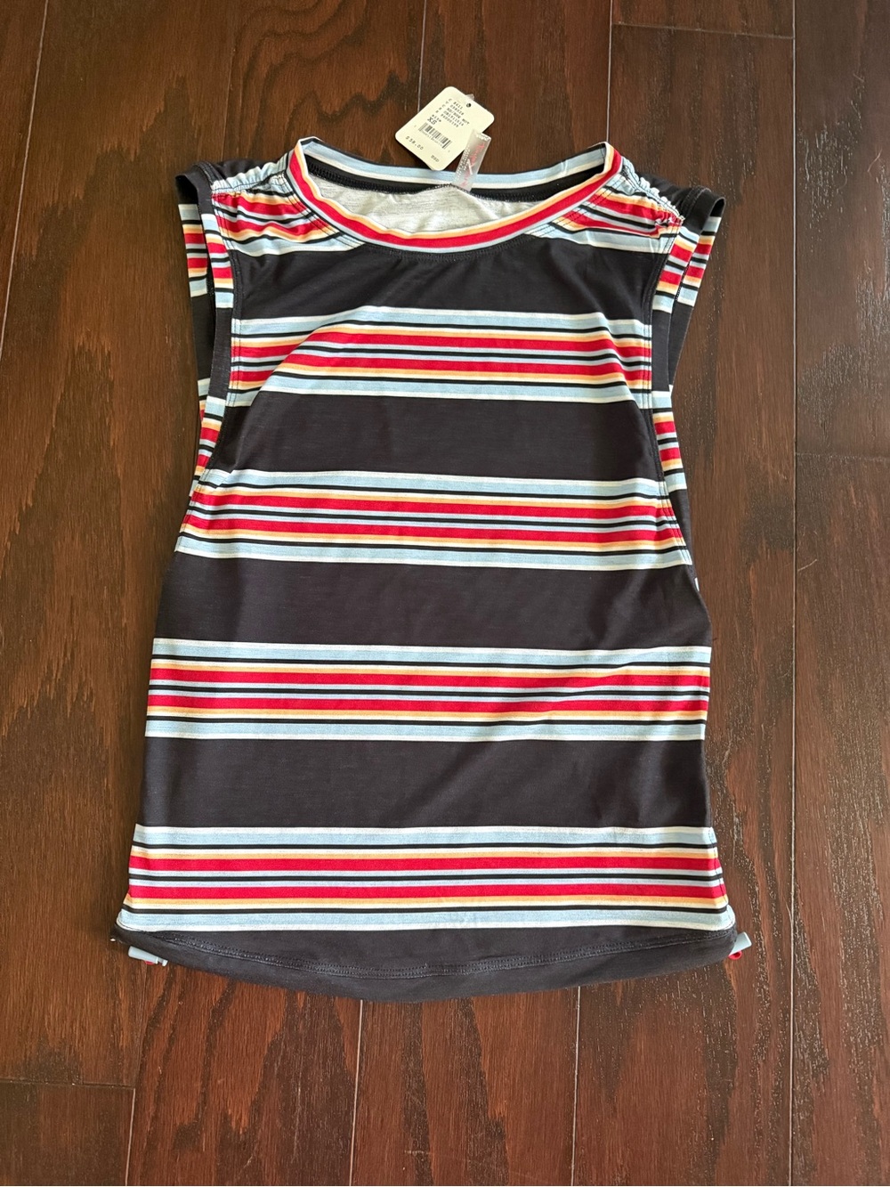 FP Movement by Free People Striped Tank Top - blue, Red, Light Blue & White